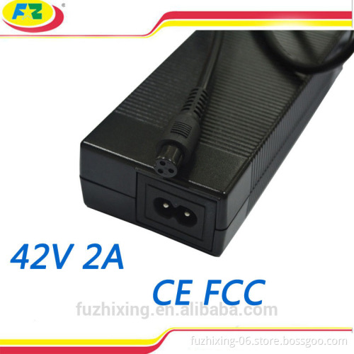 42v 2a battery charger for self balancing scooter 2 wheels hoverboard electric skateboard